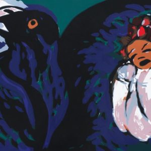 Vogelnest | Seite aus: Fundevogel. Märchen der Gebrüder Grimm. Siebdruck, 8farbig. 40 × 30 cm. 2004