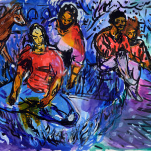 THE KIDS ARE ALRIGHT | 64 × 90 cm, Tusche auf Papier, 2019