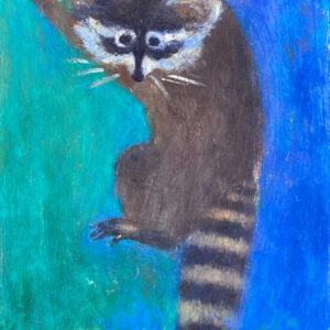 RACCOON | 30 × 24 cm, Öl auf Leinen, 2023