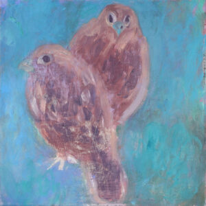 KLEINE FALKEN | 40 × 40 cm, Öl auf Leinwand, 2025